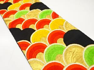 アンティーク　青海波模様織り出し袋帯（着用可）